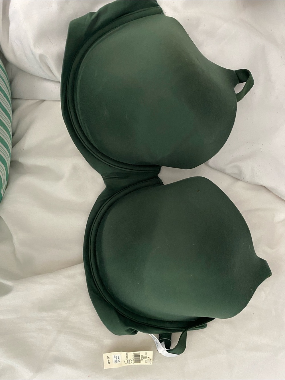 aerie Smooth Padded Bra in Dark Green